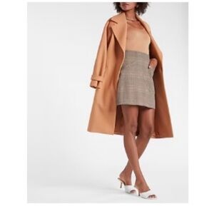 Express super high waisted plaid A-line Knit Kit mini skirt